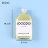 Garrafa de Bebida de Suco de Café de Extração a Frio 250ml Celebridade da Internet Estilo Ins com Tampa Garrafa de Vidro para Bebida Fria Feliz Chá Garrafa Pequena de Vinho