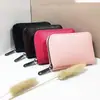 Bolsa de cartão de cor sólida PU de alta qualidade, textura de lichia, multi-cartão, grande capacidade, conjunto de cartões de identificação e carteira de motorista, pequena carteira de moedas para homens e mulheres