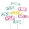 50 tarjetas de decoración para pastel de pequeñas hadas, princesitas, principitos, banderines insertables, accesorios de decoración para hornear, suministros