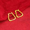 Ins Aretes Simples para Mujer Combinan con Todo Nicho Cuadrado Hebilla para la Oreja Cool Simple Elegante Aretes en Forma de U Aleación de Cobre de Lujo Ligero