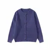 Cardigan de Tricô Yidao Vintage 2026 Outono Novo Japonês Retrô Simples Cor Sólida Solto Xadrez Abacaxi