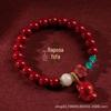 Pulseira de Flor Vermelha Pequena de Cinábrio de Alto Teor, Ano do Coelho do Zodíaco Raposa, Pulseira Explosiva ao Vivo de Bodhi Feminina, Presente