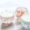 Meimuer Vidrio Transparente Alto Bola Redonda Pequeña Creativo DIY Cera de Gelatina Flor Seca Vela de Aromaterapia Recipiente Taza