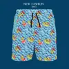 Dopamine Wear Refrescante de Verão Floral Seda de Gelo Floral Camisa Shorts de Manga Curta Masculino Puppi Bonito Roupa de Praia de Alta Qualidade