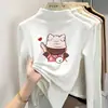 Camiseta de manga larga gruesa para niñas, nueva colección otoño/invierno 2026, capa base de forro polar cepillado, top interior cálido para niñas
