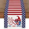 Camino de Mesa Vintage Estilo Americano Transfronterizo, Mantel Navideño de Lino Estampado, Mantel Largo Decorativo, Mesa de Centro Estilo Lujo Ligero