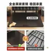 Estrutura de Cama de Ferro Suspensa para Casal 1,8m Minimalista Moderna para Apartamento Pequeno com Estrutura de Ripas e Estrutura de Aço Carbono