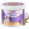 Fornecimento exclusivo transfronteiriço de lenços de limpeza para olhos de animais de estimação de baixa alergenicidade, produtos de limpeza para manchas de lágrimas de animais de estimação, lenços para manchas de lágrimas de animais de estimação