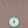Collar de Cordón con Colgante de Hebilla de la Paz de Jade Cera de Abejas Dorada para Mujer, Cordón de Collar Sin Nudos, Cordón para Colgante, Estilo Delgado Ajustable