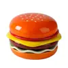 Plato Pequeño con Forma de Hamburguesa de Dibujos Animados Plato Cerámico Doméstico Vajilla Plato para Salsa Plato para Snacks Plato para Postre Plato para Condimentos