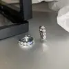 Brincos de Zircônia Cintilante Estilo Minimalista Francês, Versátil de Luxo Leve, Design Único de Nicho, Brincos de Alta Qualidade