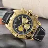 2022 Comércio Exterior Masculino Relógio de Quartzo Multifuncional Seis Ponteiros com Pulseira de Aço e Pulseira de Couro Cronógrafo Relógio Fabricante Atacado
