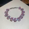 Pulsera de Cierre Ovalado de Doble Capa con Circonita, Lujo Ligero, Gama Alta, Pulsera Elegante y con Estilo, Joyería Exagerada Transfronteriza Europea y Americana