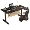Mesa Elevadora Eléctrica de Madera Maciza, Mesa de Computadora de Pie con Doble Motor, Escritorio Elevable Simple para el Hogar, Mesa Elevadora Inteligente