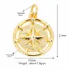 K93 Accesorios para Joyería DIY Estilo Europeo y Americano Color Luna Estrella Polar Arcoíris Zircón Colgante