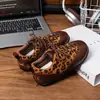 Tênis de Treino Alemão Estilo Coreano para Meninas Estampa de Leopardo Outono 2026 Novos Tênis Esportivos da Moda para Crianças Médias e Grandes Solado Macio Versátil Calçados Casuais