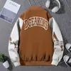 Jaqueta Esportiva Outdoor Primavera Outono Estilo Hong Kong Solta Casual Color Block Gola Alta Moda Versátil Top Roupas de Montanhismo Roupa Externa