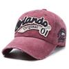 Primavera e Verão Novo Vintage All-match Lavado Velho Boné de Beisebol Soft Top Carta Feminina Rosto Bordado Boné Pequeno para Homens