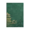 Cuaderno Yishuo A5 estilo chino con estampado dorado, piel de oveja, libro de registro vintage para reuniones de oficina de negocios, se puede imprimir con logo