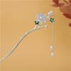 Horquilla antigua con diseño de flor de durazno, accesorios Hanfu, horquilla con borlas para el pelo, joyería Hanfu para disfraz antiguo, venta al por mayor