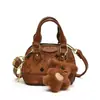 Bolsa de Urso de Desenho Animado com Design de Nicho Moda de Luxo Leve Boston Crianças Menina Princesa Mini Bolsa de Mão Transversal