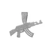Hip-Hop Americano Transfronterizo Subfusil Ak47 Colgante Periférico de Anime Accesorio de Juego Cadena Cubana Estilo Largo
