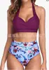 Popular Bikini Push-Up de Estilo Dividido, Popular en Aliexpress y Amazon, Estilo Europeo y Americano, Multicolor Sólido para Mujer, Bikini Elegante y Adelgazante