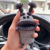 Bolsa para Llaves de Coche Lindo Dibujo Animado Hecho a Mano Lana Tejida Suministros para Coche Colgante Estuche Protector para Llaves Bolsa de Almacenamiento para Mujeres