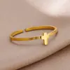 Anillo de Acero Inoxidable Chapado en Oro Transfronterizo para Mujer, Cruz, Luna, Anillo Geométrico Liso, Anillo de Pareja, Patrón Geométrico en Forma de Corazón