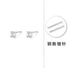 Pendientes Cuadrados Mini de Zirconia de Plata Pura S999, Modernos y Versátiles, Diseño Pequeño y Exquisito, Clavos para Cartílago