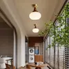 Lámpara de Entrada Vintage Estilo Francés de Madera de Nogal, Luz para Pasillo de Entrada, Lámpara de Balcón de Tocador Color Crema, Luminaria LED
