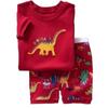 Ropa de Casa de Manga Corta con Forma de Dinosaurio para Niños Ropa Infantil Traje de Verano Ropa para Aire Acondicionado Pijama de Dibujos Animados K047
