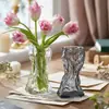 Vaso de vidro, vaso criativo de arranjo de flores de luxo leve, vaso de pescoço torto estilo ins, decoração de casa para sala de estar e sala de jantar