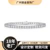 Pulseira Nova Estilo Coreano 2025 em Prata 925 com Moissanita e Design de Diamante Geométrico, Joia Elegante para Presente