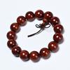 Pulseira pequena de madeira Rosewood africana antiga, folha pequena, contas de sândalo vermelho da Zâmbia, 108 contas, como rosewood indiano