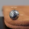 Yabin Retro Plata de Ley 999 Cuentas de Transferencia Hecho a Mano DIY Pulsera de Cuentas Budista Cuentas Espaciadoras de Plata Accesorios de Plata
