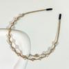 Diadema Dentada con Perlas y Pedrería Estilo Coreano Diadema Antideslizante Artefacto Cueva para el Cabello Flequillo Cabello Roto Pinza para el Cabello Combinable Tocado Elegante
