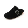 Direto da Fábrica Pelúcia Lã Birkenstock Sapatos Femininos 2026 Outono/Inverno Novo Fundo Plano Uso Externo Atacado Personalizado Chinelos de Algodão Feminino
