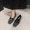 Zapatos Mary Jane de Ballet Francés para Mujer 2026 Otoño Nuevo Estilo Zapatos Deportivos de Entrenamiento Alemanes Absolutamente Hermosos Correa Cruzada Suela Plana Zapatos Pequeños de Cuero