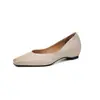 Zapatos de Mujer Estilo Francés con Punta Cuadrada y Tacón de Cuña Bajo 2026 Otoño Aumento Interno de Altura Slip-On Piel de Vaca de Primera Capa Zapatos Perezosos 34-42