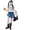 Conjunto de Camiseta y Shorts para Niña 2026 Nuevos Llegados de Verano Niñas Grandes Manga Corta Shorts de Mezclilla Ropa de Verano para Niños Moda T
