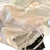 Bragas Sexis de Satén Pure Desire para Mujer Entrepierna de Seda de Morera Aspecto Elevado Ropa Interior para Dama Braguita de Encaje Francés con Lazo