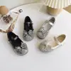 Zapatos Mary Jane para niña, nueva colección de otoño, zapatos de princesa con pedrería, bailarinas infantiles de suela blanda, adecuados para estudiantes de primaria y actuaciones, edades 6-12
