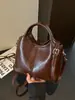 Bolso de mano de alta gama transfronterizo para mujer, nuevo bolso tote de cuero encerado vintage, bolso de hombro y cruzado, moderno