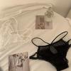 Ropa Interior Nueva de Malla para Mujer, Tiro Bajo, con Cordones, Secado Rápido, Estilo Delgado de Verano, Encaje Transparente Sexy Hueco, Tentación de Encaje