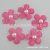 Tecido não tecido de flor de 25 mm com acessórios de joia de pérola plástica decorações de artesanato sapatos chapéu decoração de flor