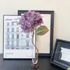 Pintura al Óleo Europea Hortensia Rama Única Flor Artificial de Simulación Floricultura Retro Arreglo Floral Hortensia de Otoño Escena de Boda Arreglo Floral de Mesa