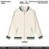 Chaqueta de Béisbol con Cremallera Estilo Retro Americano, Sudadera Holgada, Impresión de Logo Personalizado, Ropa de Trabajo Universitaria, Ropa para Equipo de Negocios