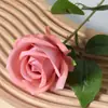 Guau Terciopelo Simulado Personalizado Rosa Individual Decoración de Pared de Flores Casera Boda Día de San Valentín Pared de Flores en Cascada Roja Mano