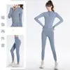 Chaqueta Deportiva con Cuello Alto y Cremallera para Primavera y Otoño para Mujer, Transpirable, Corte Ajustado, Protección Solar para Exteriores, Conjunto de Tres Piezas para Yoga y Fitness